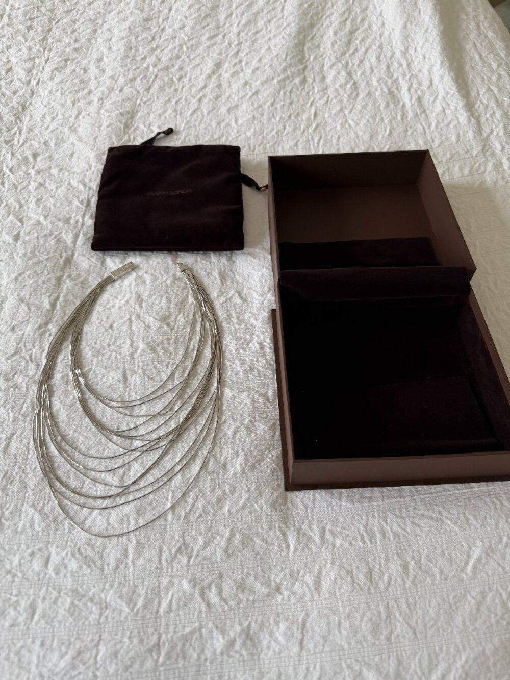 Pianegonda Sterling Silver Multi Strand Necklace